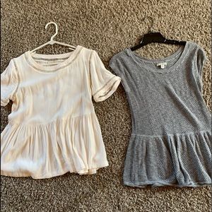 2 Size Medium Peplum tops